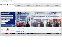 Tablet Screenshot of breisgau-s-bahn.de